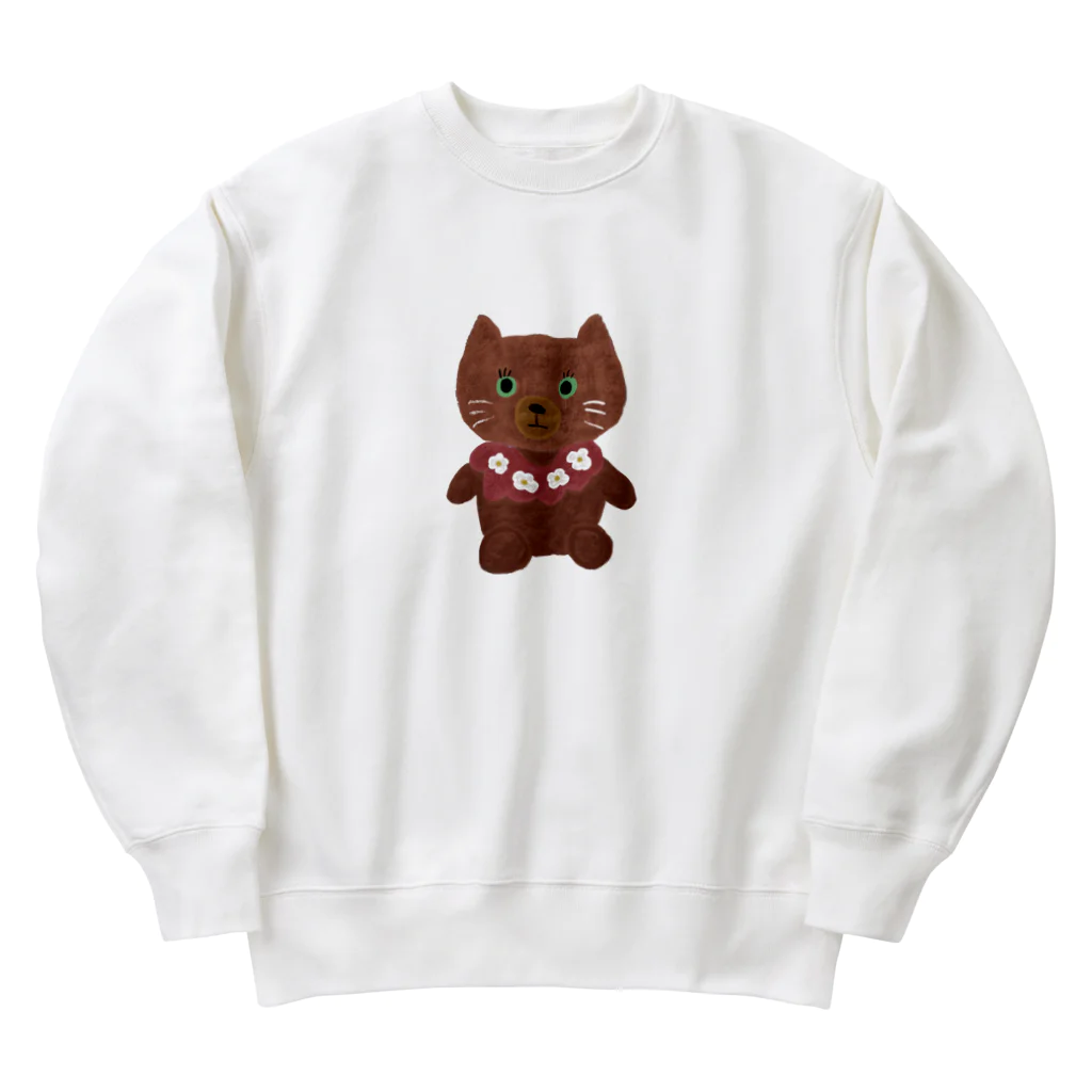 sara nerdのねこさん Heavyweight Crew Neck Sweatshirt