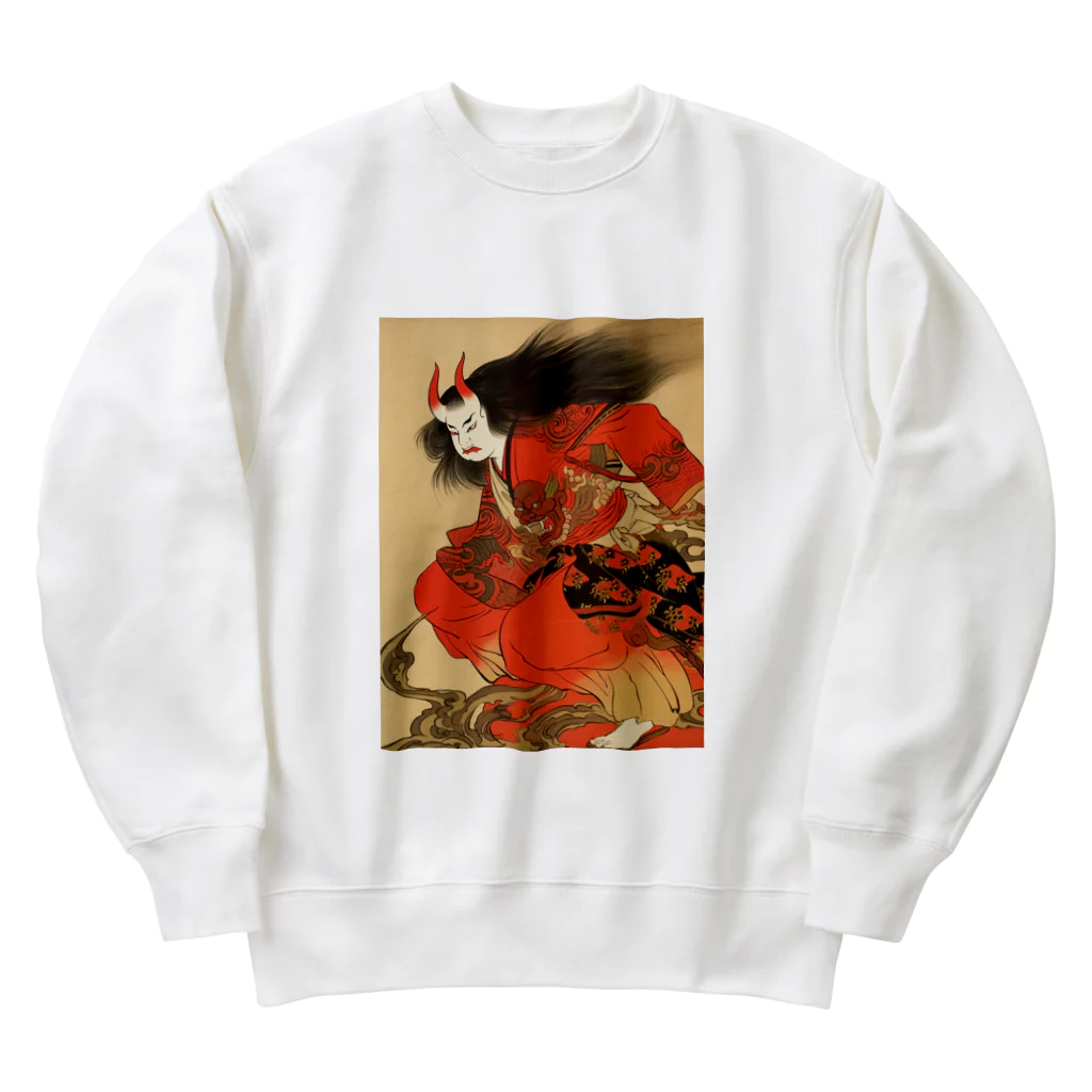 AQUAMETAVERSEの歌舞伎の肖像画　kouchan 1616 Heavyweight Crew Neck Sweatshirt