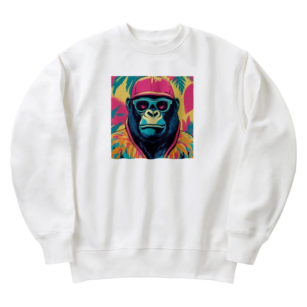 マジカルメッセージのラッパーゴリラ Heavyweight Crew Neck Sweatshirt