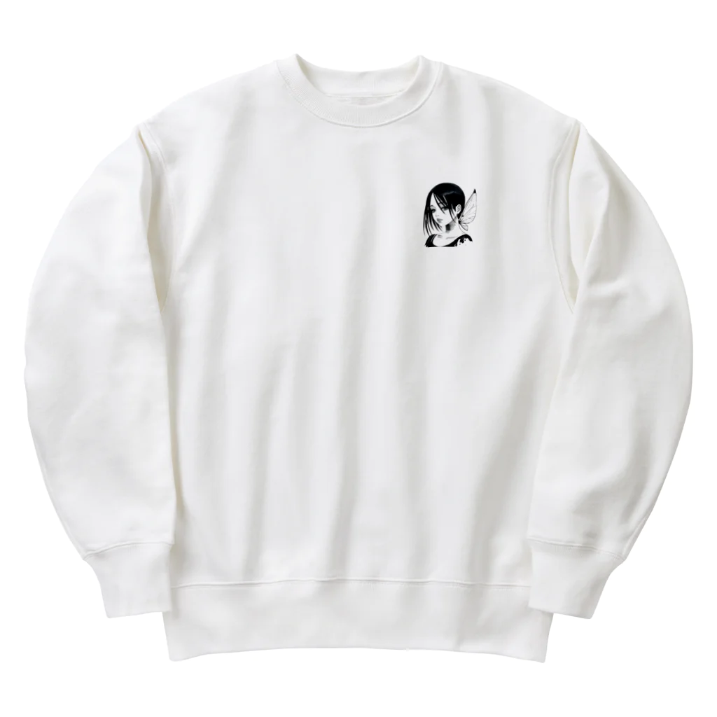 Hakaショップのインクの女の子 Heavyweight Crew Neck Sweatshirt