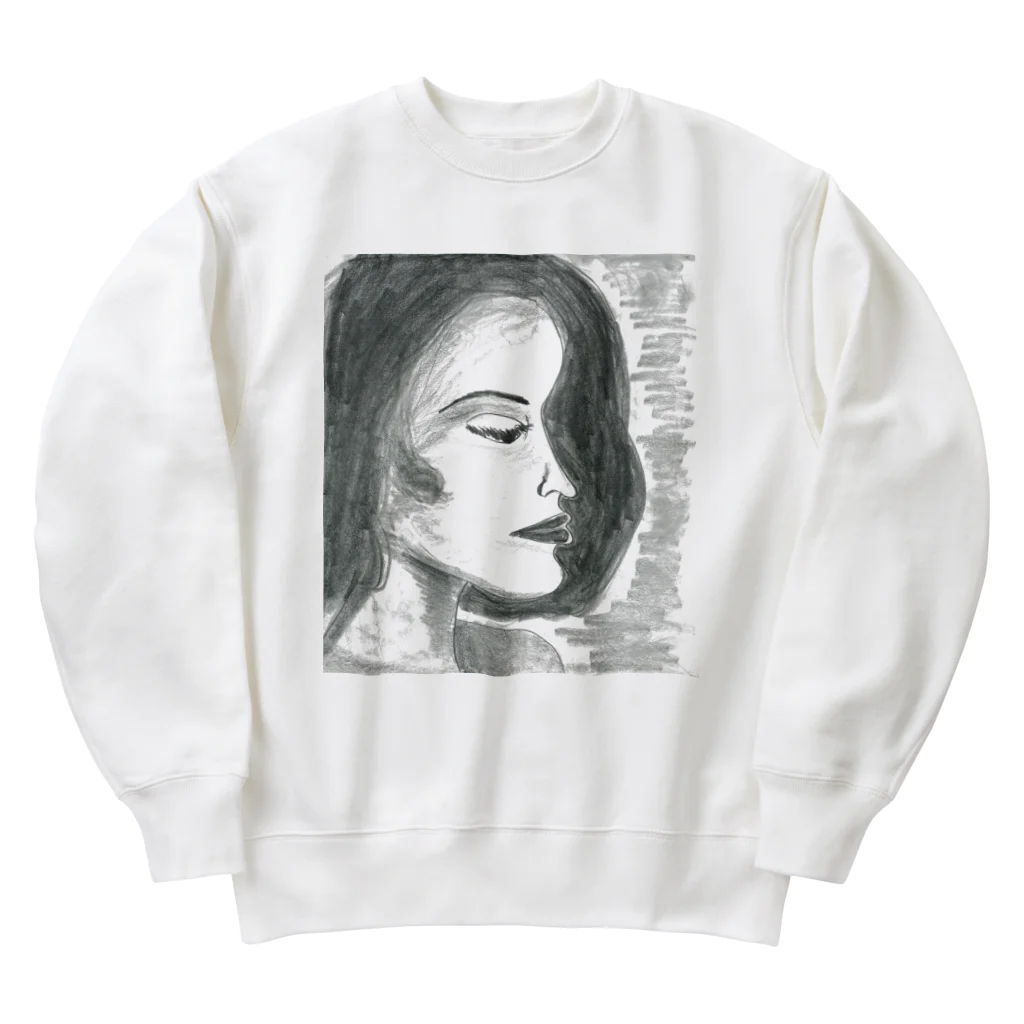 hiking_dressのA mysterious girls Heavyweight Crew Neck Sweatshirt