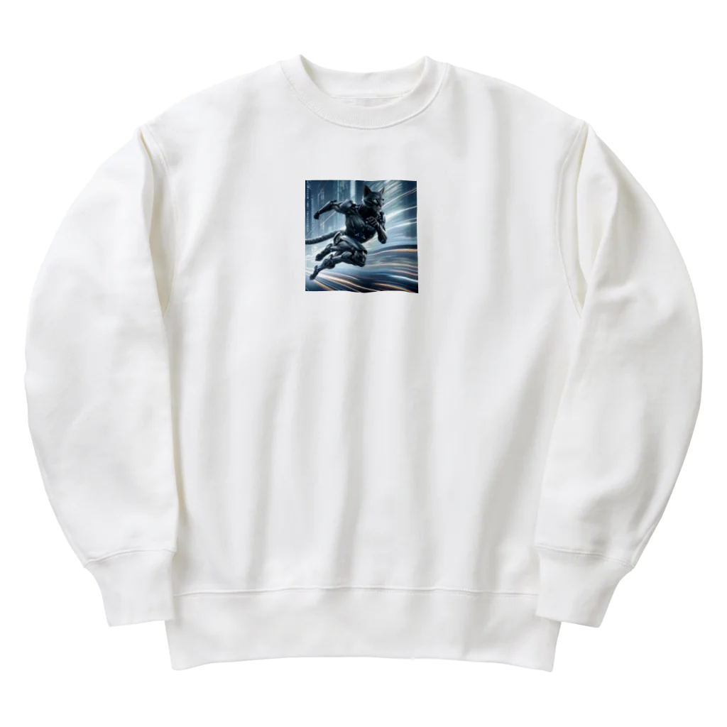 lonely_wolfの閃光を切り裂くチーター・ブレード Heavyweight Crew Neck Sweatshirt