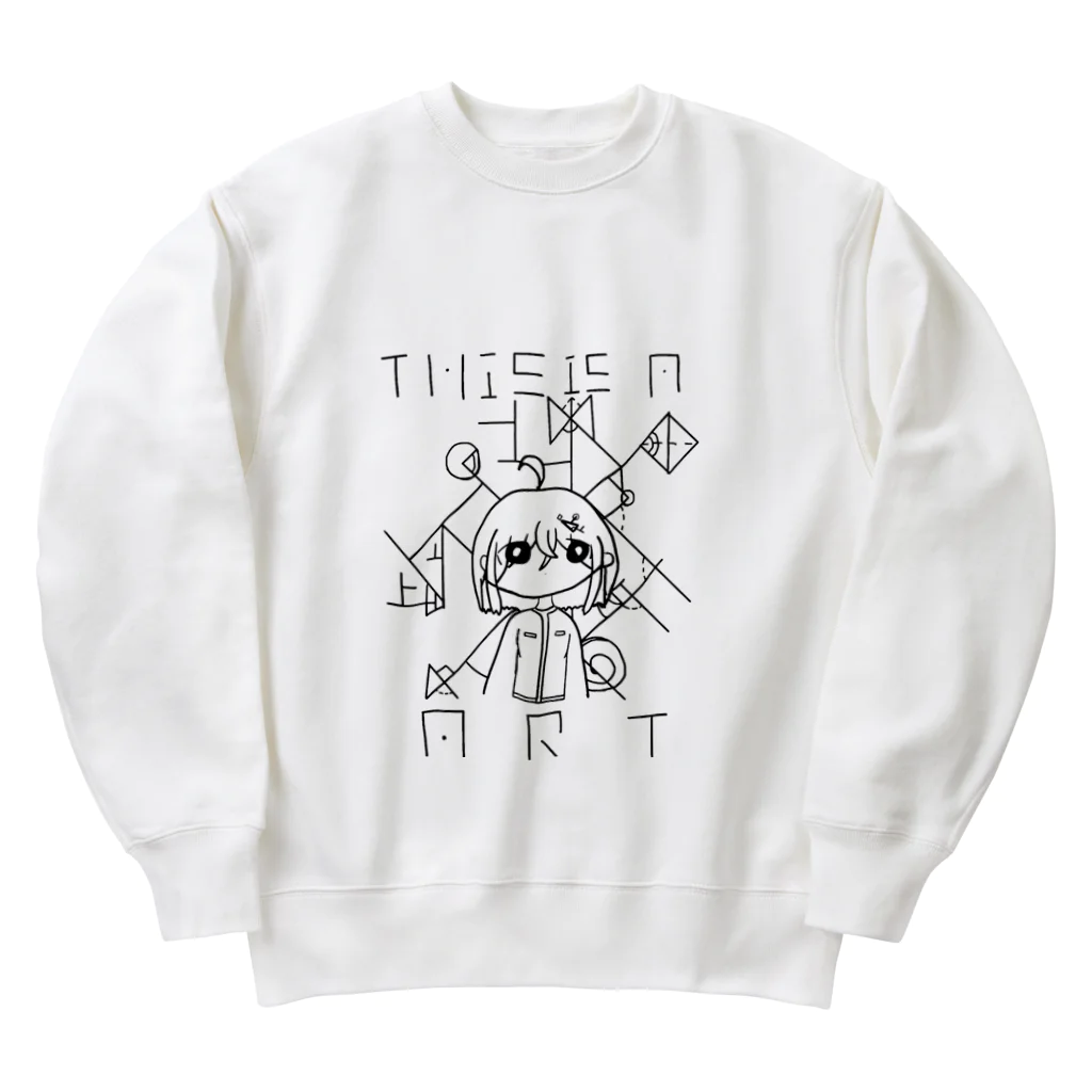 月から幾何学ショップのThis is a art Heavyweight Crew Neck Sweatshirt