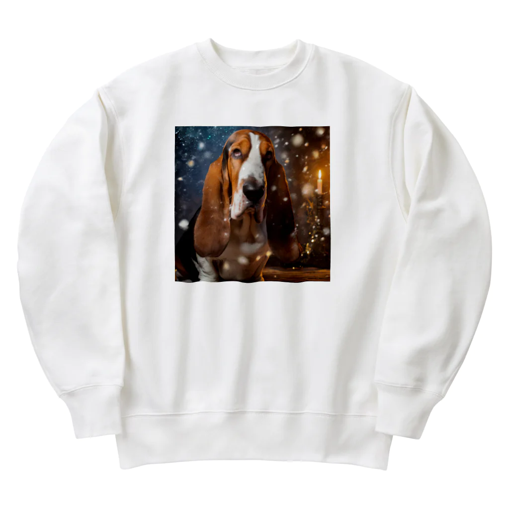 DREAMHOUSEの犬！(バセットハウンド) Heavyweight Crew Neck Sweatshirt