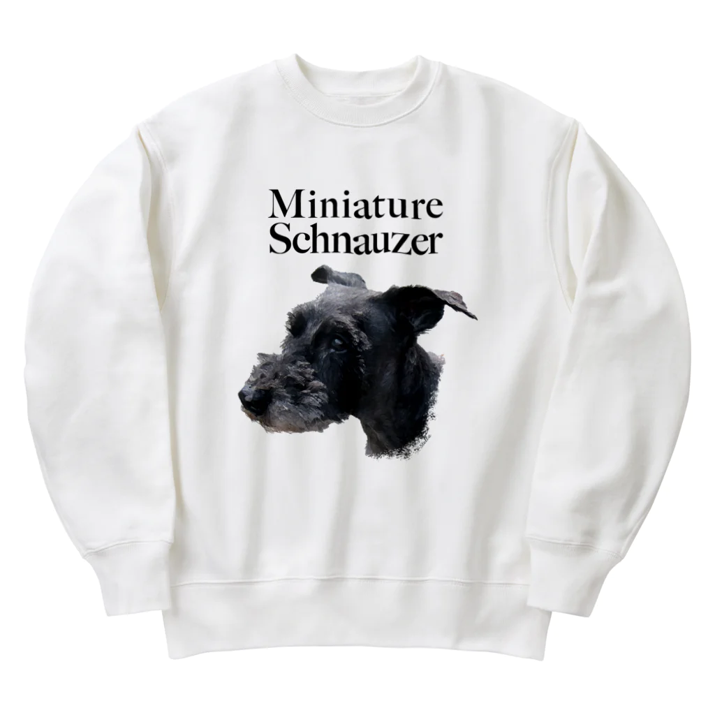 ayupachiのVintage Style M.Schnauzer Heavyweight Crew Neck Sweatshirt