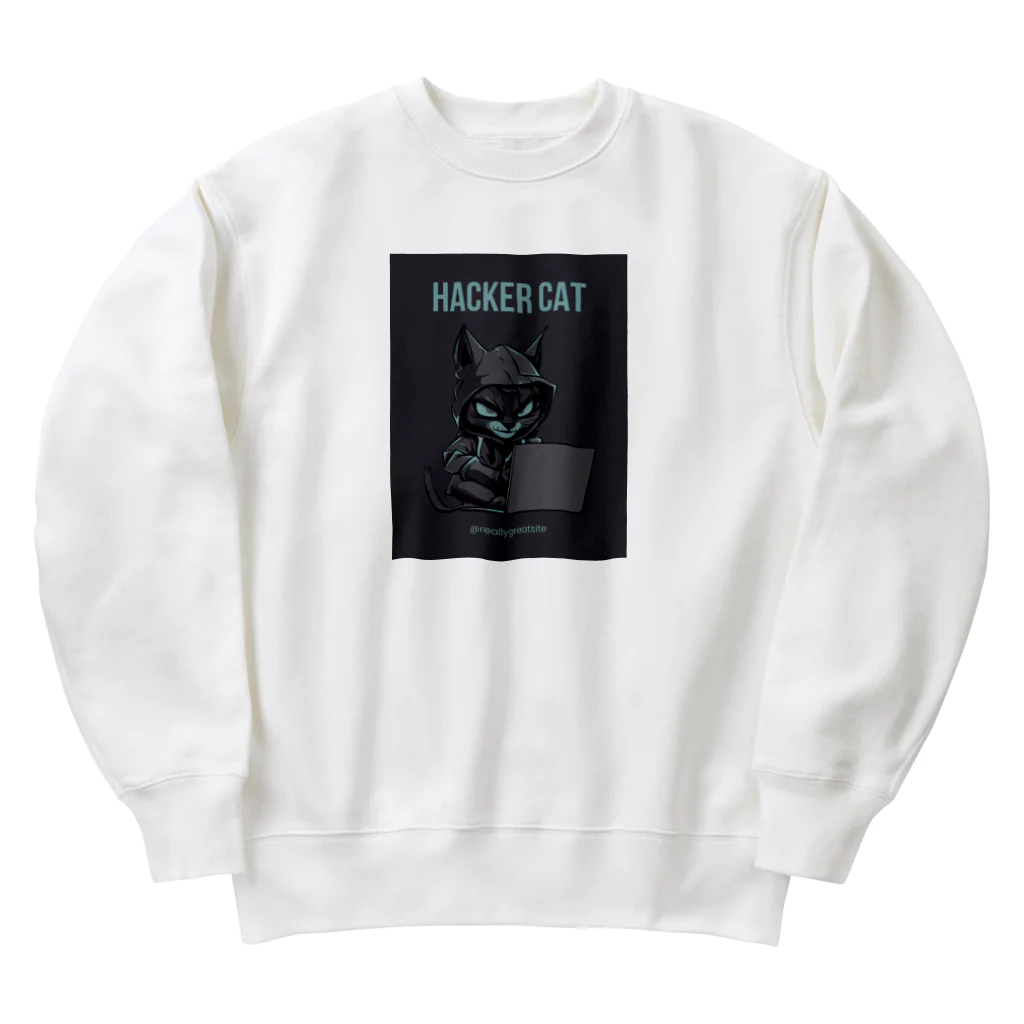 SINOBI7のはっかーきゃっと Heavyweight Crew Neck Sweatshirt