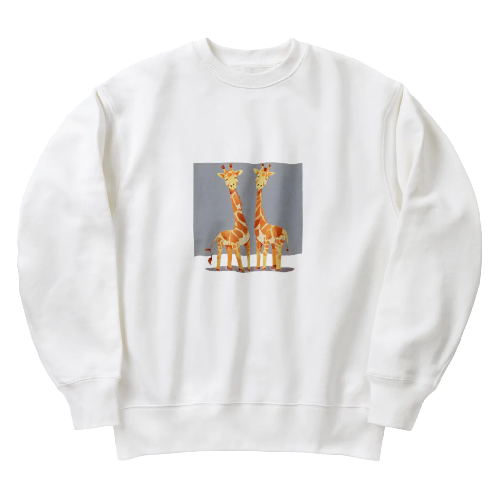 GIRAFFEの三頭身なキリン Heavyweight Crew Neck Sweatshirt