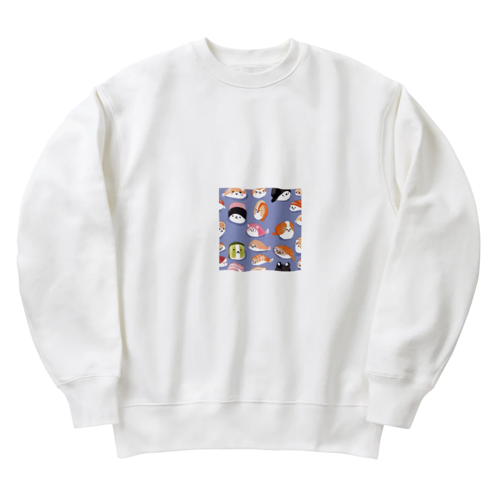 りほまるの店のあにまる寿司 Heavyweight Crew Neck Sweatshirt