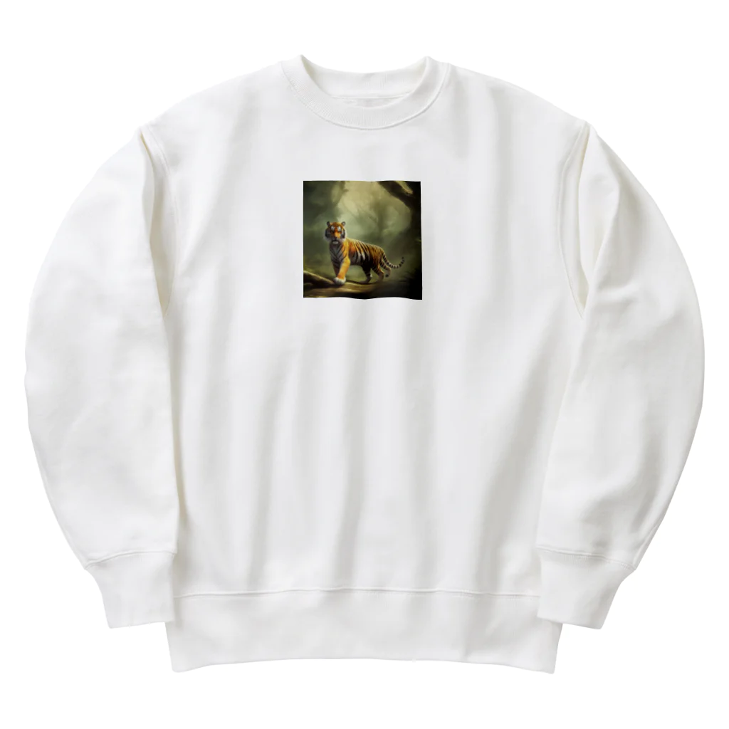 dora-6の遊ぶ虎 Heavyweight Crew Neck Sweatshirt