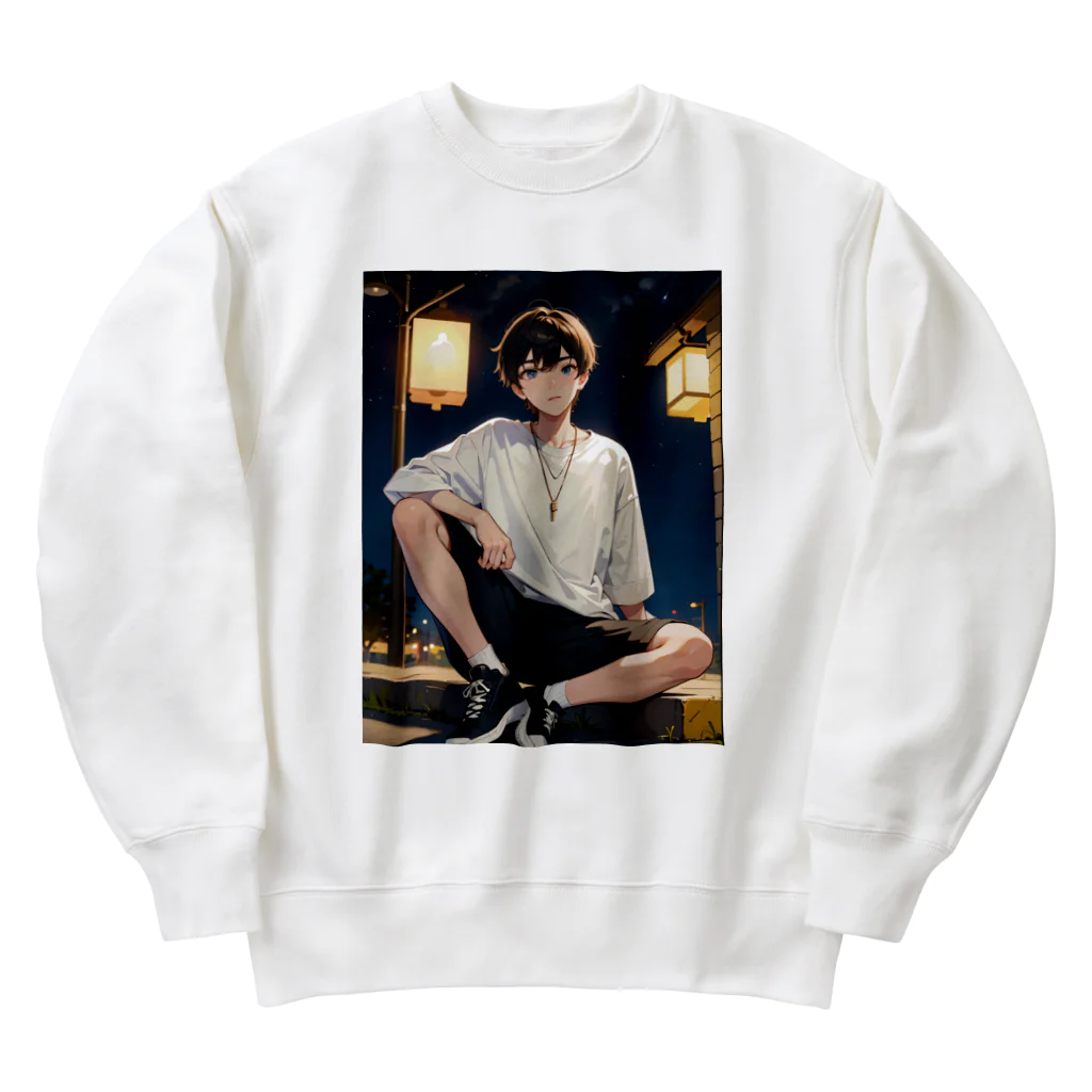 にこにこイケメンファクトリーの星見 神波　～神秘の美少年: 星見神波コレクション～ Heavyweight Crew Neck Sweatshirt