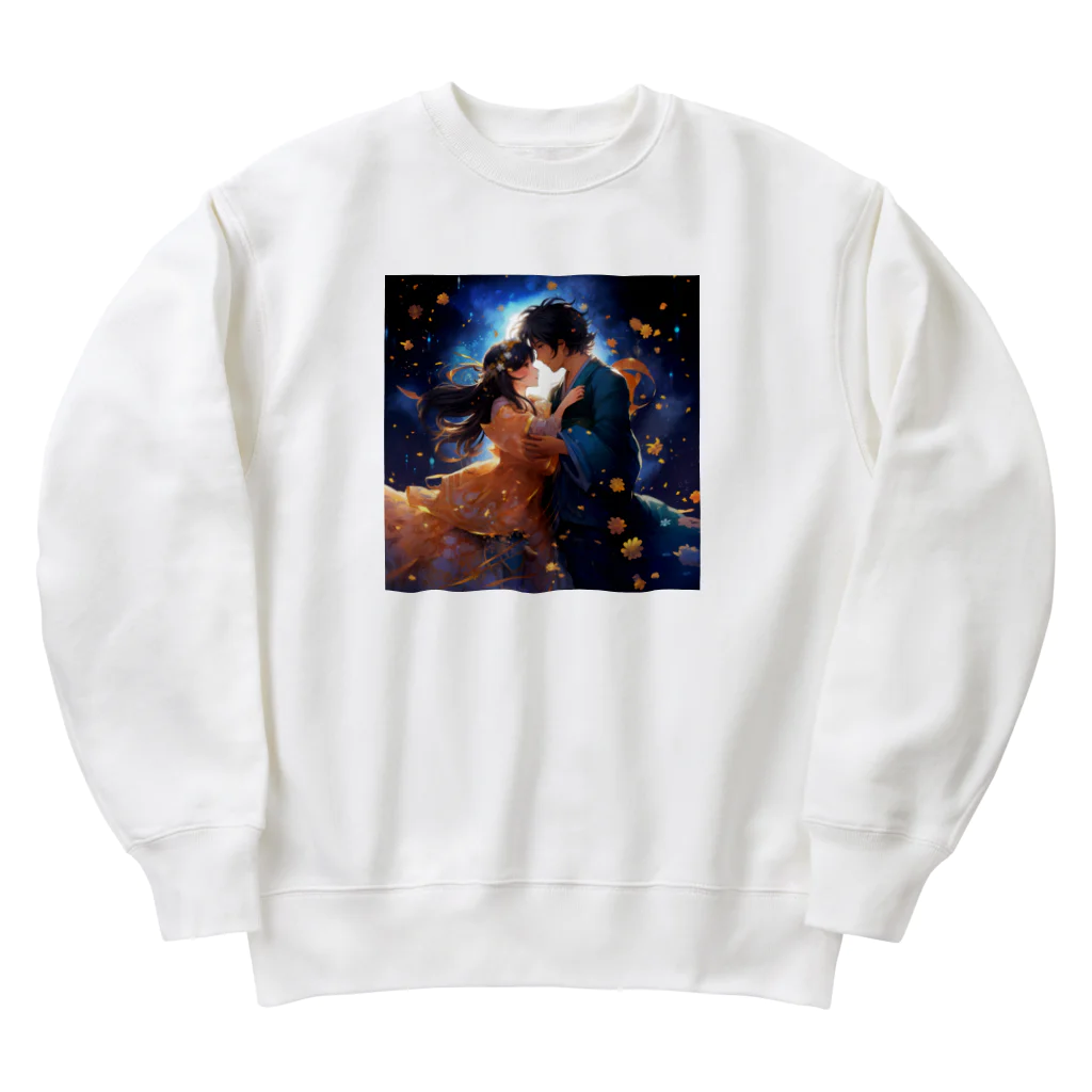 AQUAMETAVERSEの七夕の夜彦星と織り姫　なでしこ1478 Heavyweight Crew Neck Sweatshirt