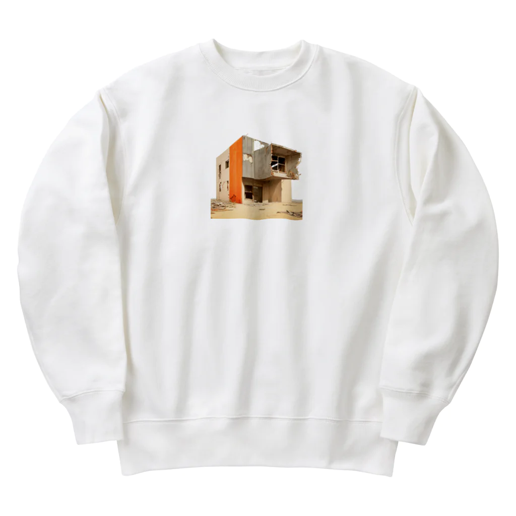 Buildingsの廃墟 3 Heavyweight Crew Neck Sweatshirt