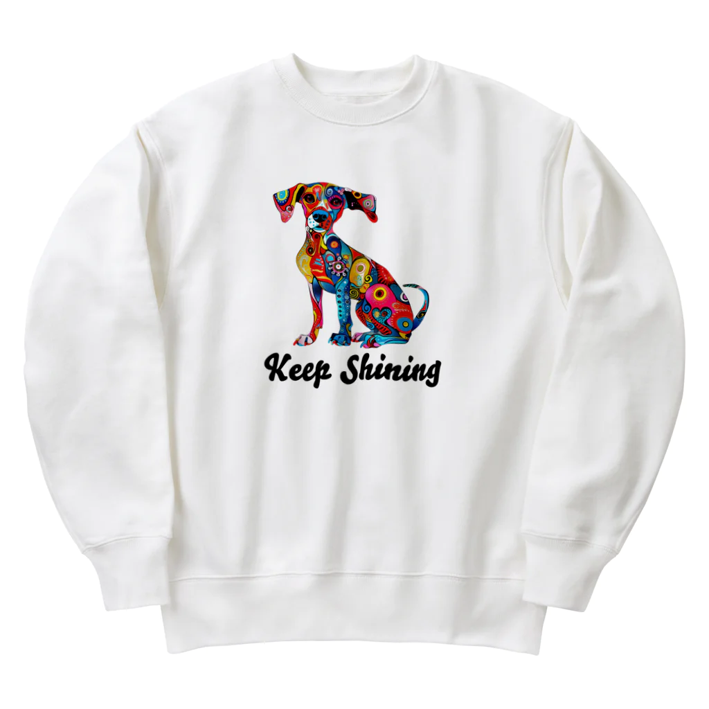 G.O.A.T.designのカラフルな模様を身に纏った犬 Heavyweight Crew Neck Sweatshirt