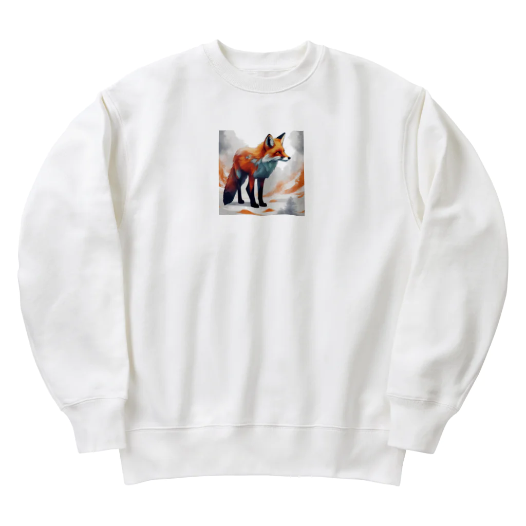 ブルーレイの守護者の狐 Heavyweight Crew Neck Sweatshirt