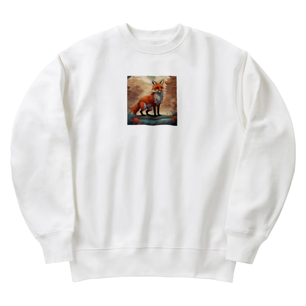 ブルーレイの遠い異国の伝説を語る狐 Heavyweight Crew Neck Sweatshirt