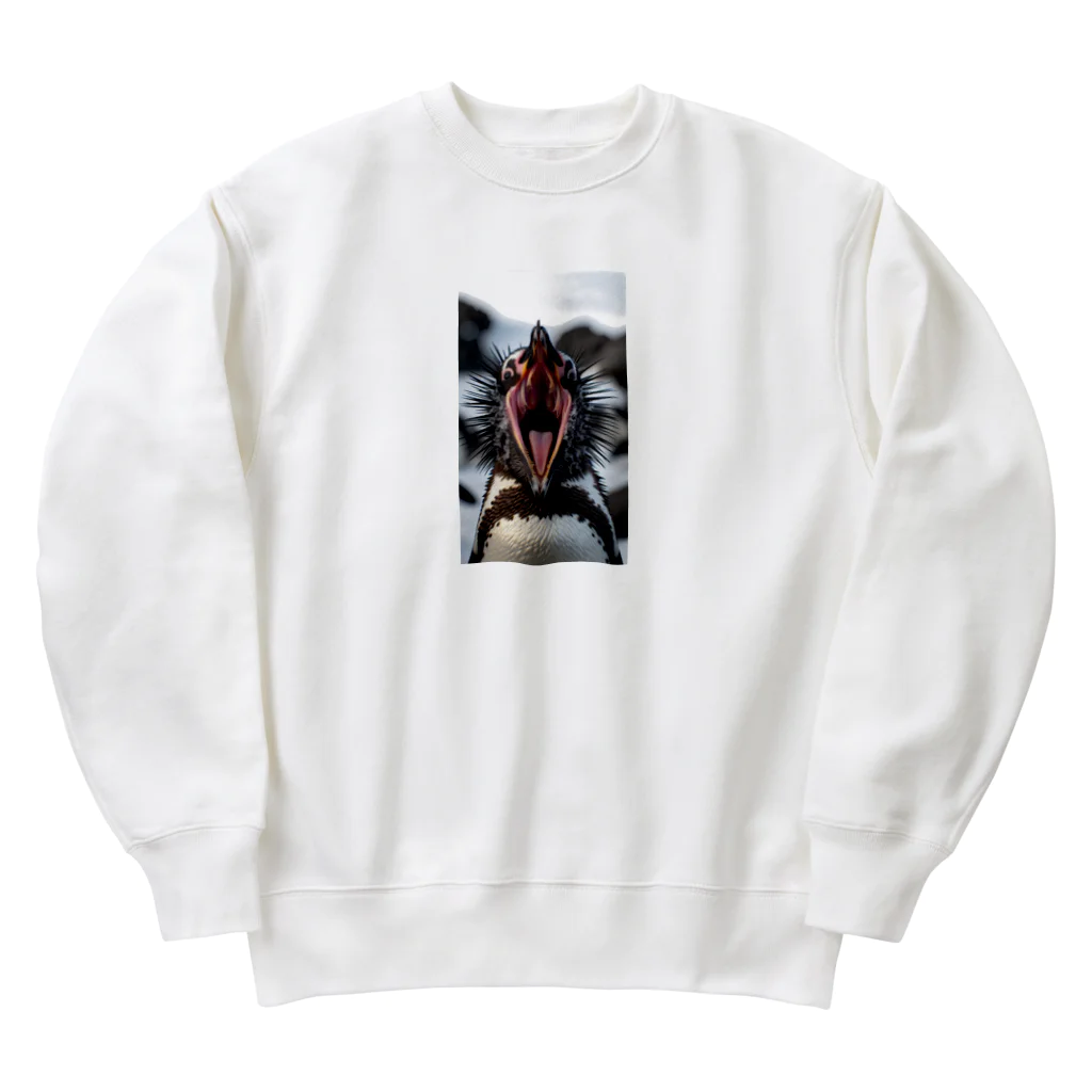 かんぱい工房のペンギンの口の中 Heavyweight Crew Neck Sweatshirt