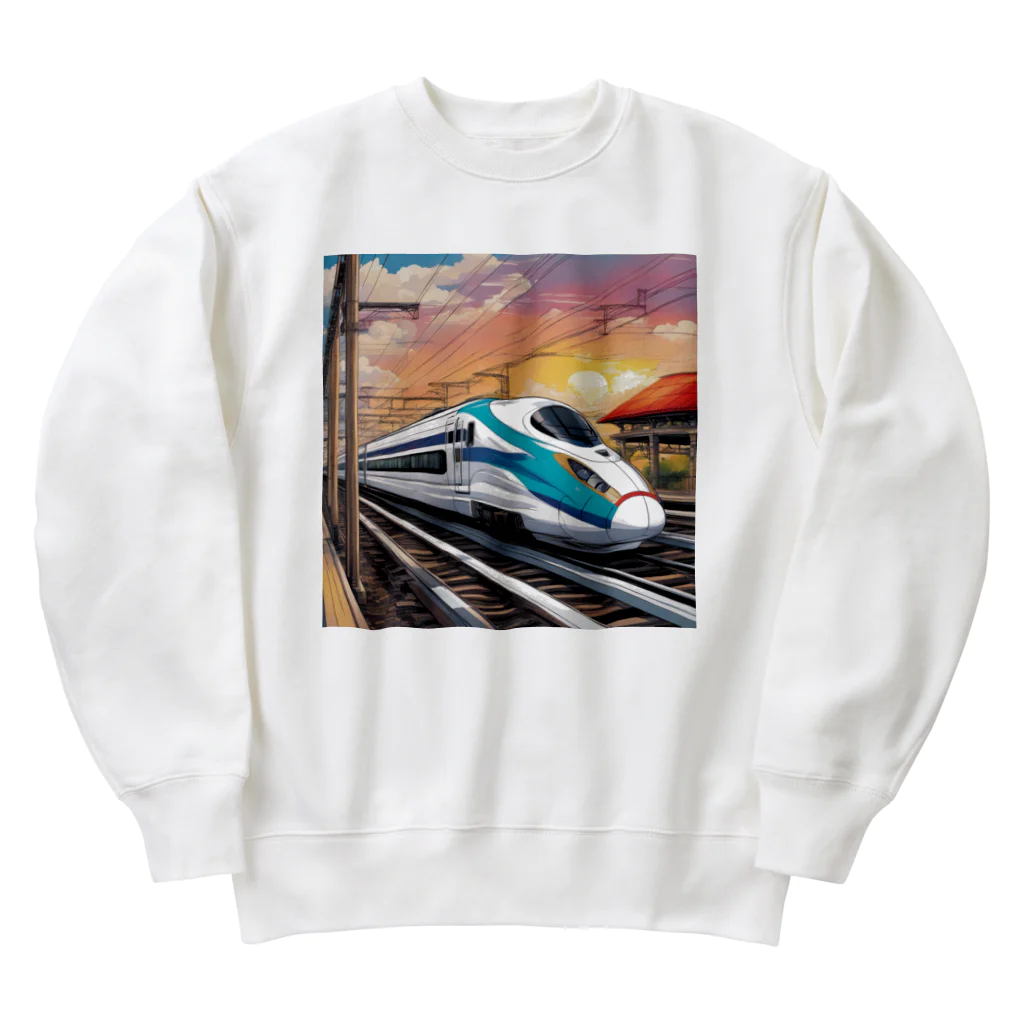 須藤 匠＠ナイセン団㌠の未来新幹線2 Heavyweight Crew Neck Sweatshirt