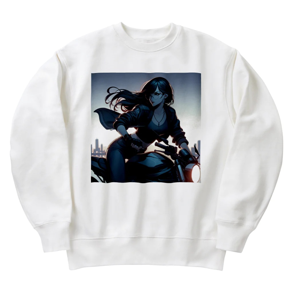 ヨーカズのバイク女子 Heavyweight Crew Neck Sweatshirt