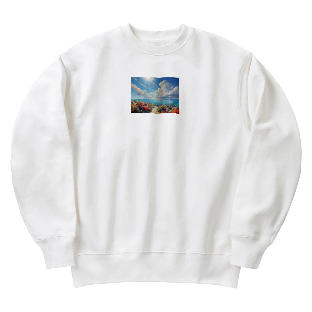 ウェブエンパイアの古（いにしえ）に、太陽の下に海洋と海草がありけり Heavyweight Crew Neck Sweatshirt