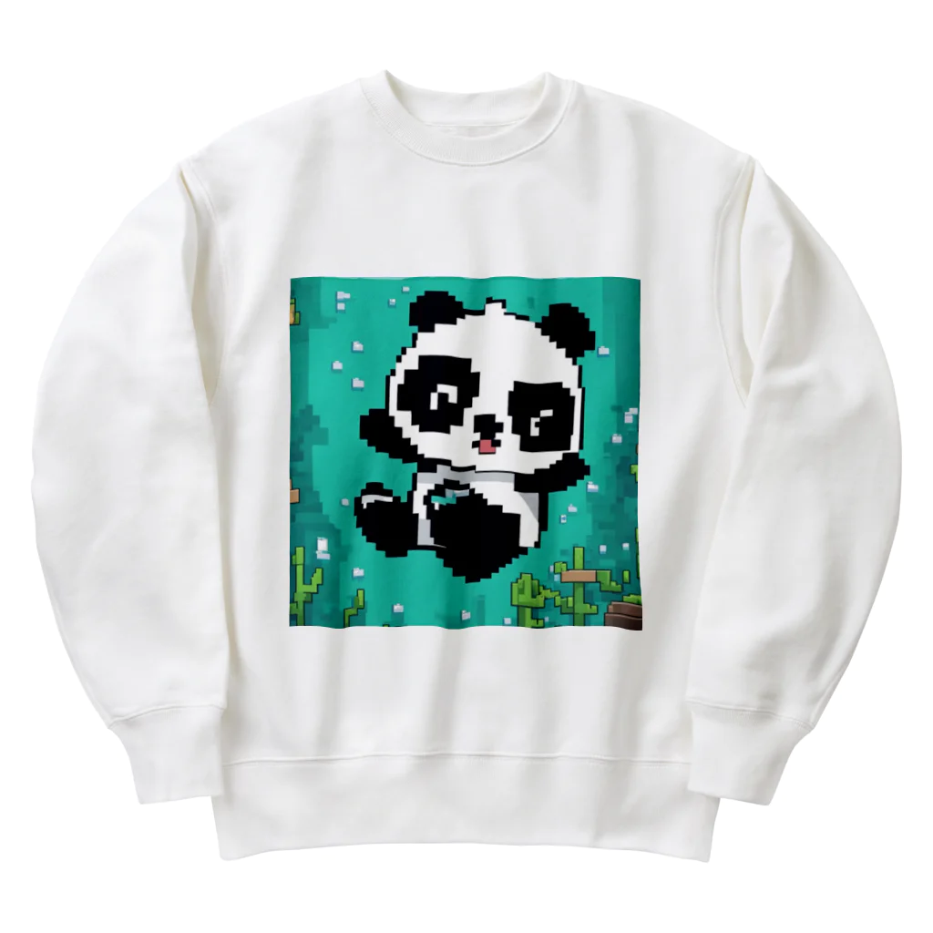 Smile Pop Artの水中パンダ Heavyweight Crew Neck Sweatshirt