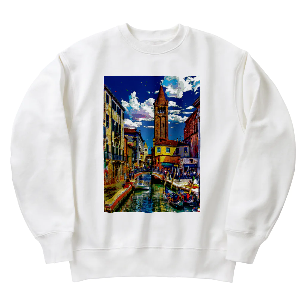 GALLERY misutawoのイタリア ヴェネツィアのサン・バルナバ橋 Heavyweight Crew Neck Sweatshirt