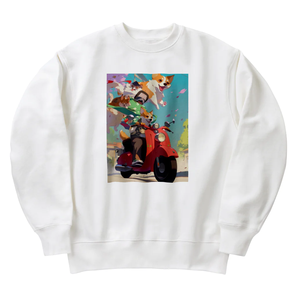 AQUAMETAVERSEのワンちゃん休日を楽しむ　なでしこ1478 Heavyweight Crew Neck Sweatshirt