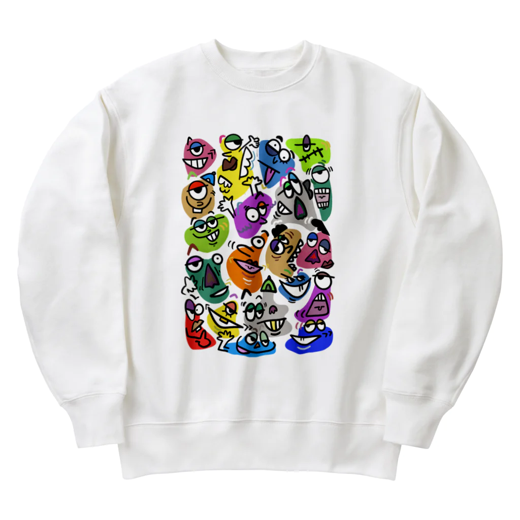 Colorful fam Earthのガチャキャラ　両面プリント Heavyweight Crew Neck Sweatshirt