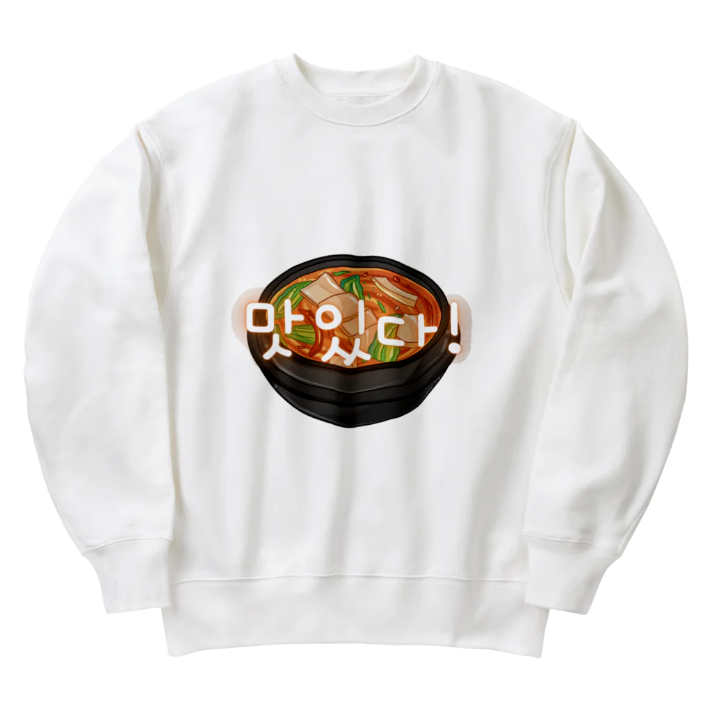 納豆ごはんの韓国料理　맛있다! Heavyweight Crew Neck Sweatshirt