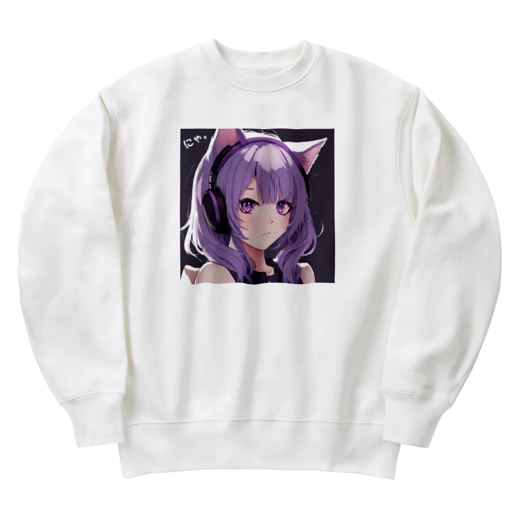 nukojiroの猫耳系女子 Heavyweight Crew Neck Sweatshirt