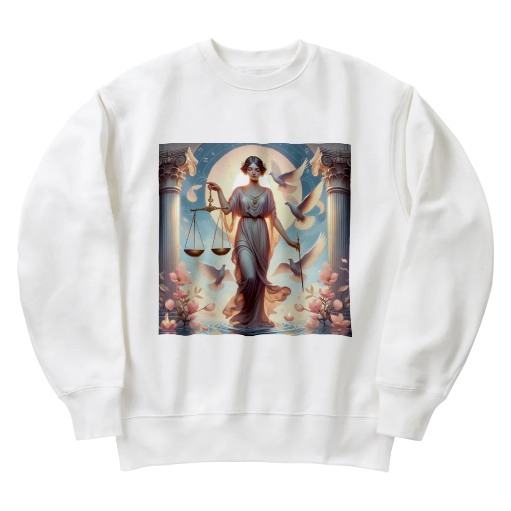 われらちきゅうかぞくのLibra 天秤座 Heavyweight Crew Neck Sweatshirt