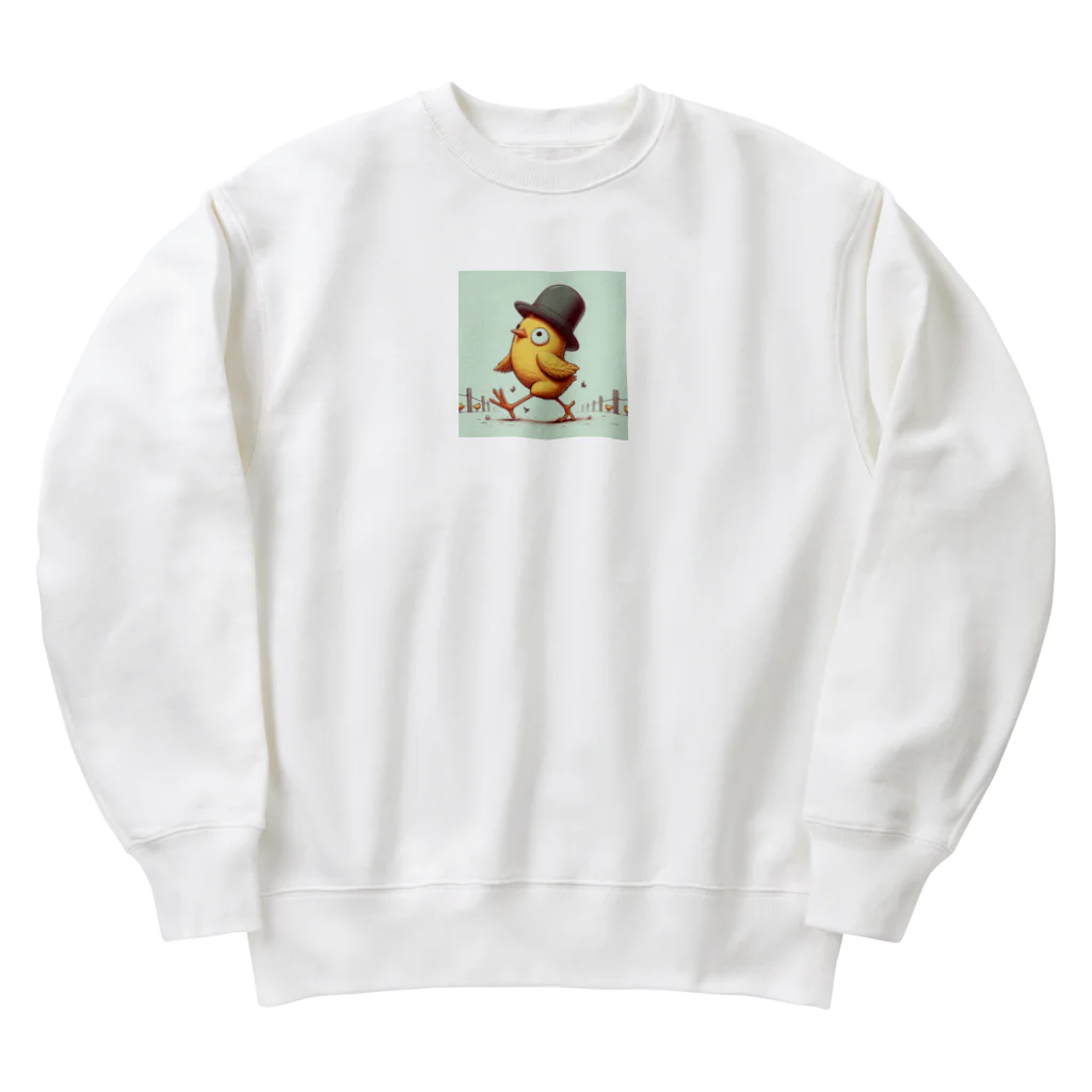 「動物ミリ屋」のピヨピヨ歩きましょ Heavyweight Crew Neck Sweatshirt