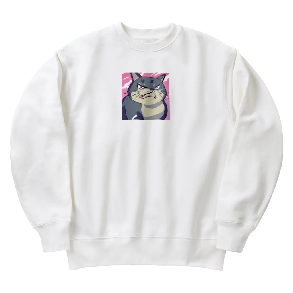 burebiの怒る猫 Heavyweight Crew Neck Sweatshirt