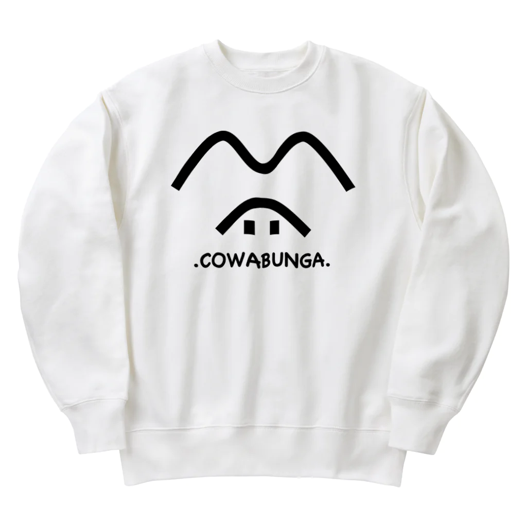 .COWABUNGA.の.COWABUNGA. ベーシックロゴ（黒） Heavyweight Crew Neck Sweatshirt