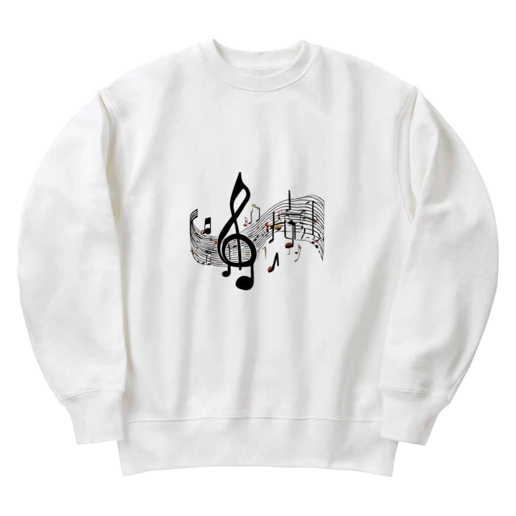 cocomomo777の音楽　音符 Heavyweight Crew Neck Sweatshirt