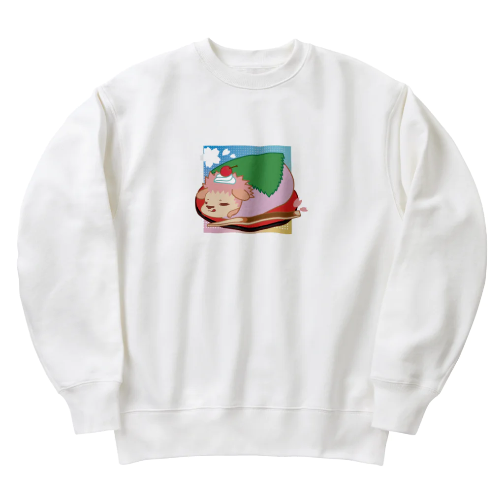 さちあきのおみせの季節のさくら餅ハリネズミ Heavyweight Crew Neck Sweatshirt