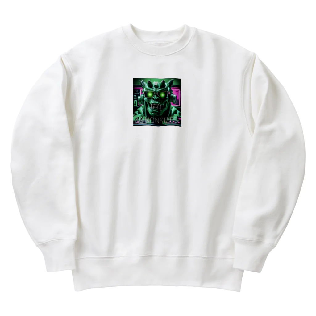 ANIMONSTALSのグリーン・モンスタル@tコックピット Heavyweight Crew Neck Sweatshirt