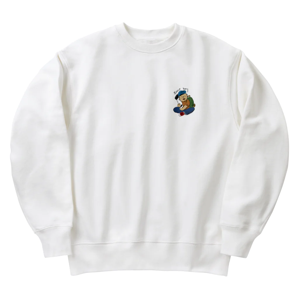 さとうです(イラスト)の土星さん Heavyweight Crew Neck Sweatshirt