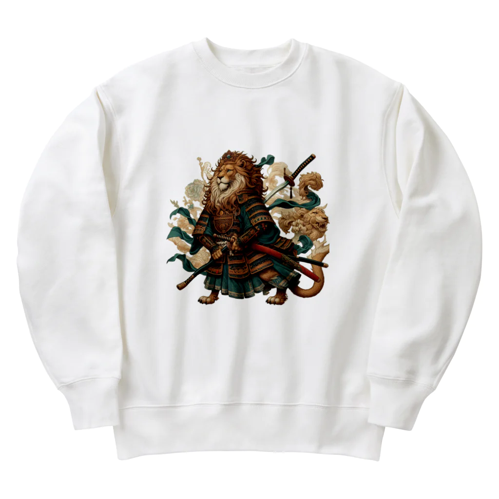 卵かけご飯 / Egg over riceの侍ライオン Heavyweight Crew Neck Sweatshirt