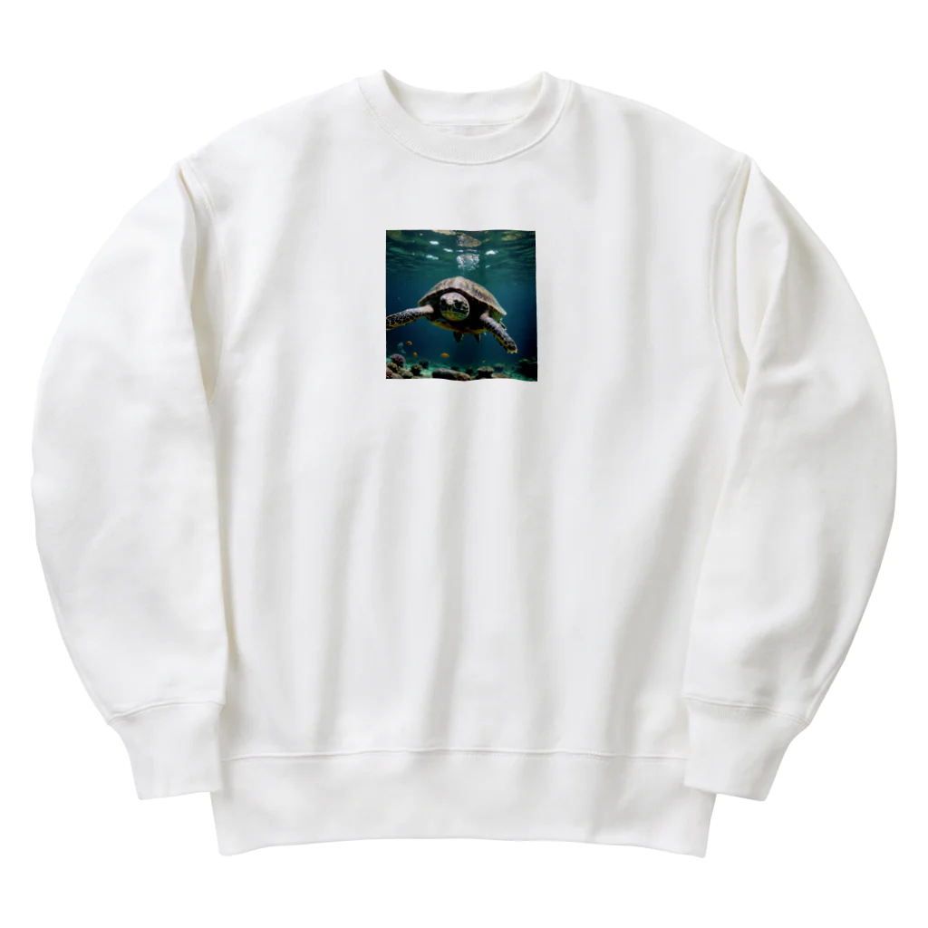 MK76のウミガメ Heavyweight Crew Neck Sweatshirt