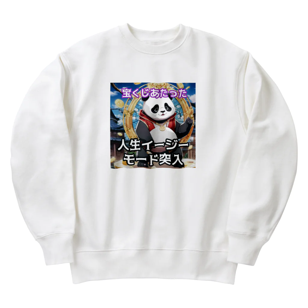 Lucky🍀の宝くじデビューパンダ🐼 Heavyweight Crew Neck Sweatshirt