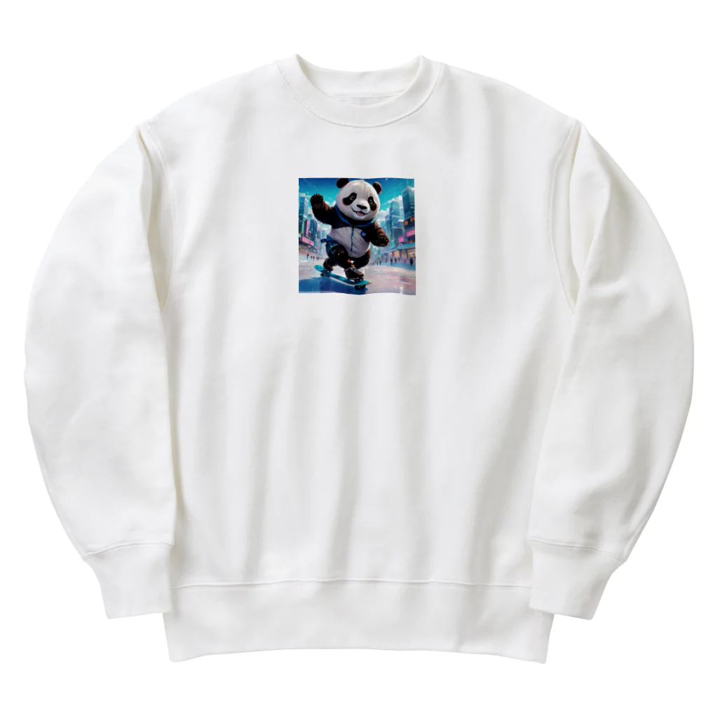 rakutenitibaのスケボーが楽しいパンダ Heavyweight Crew Neck Sweatshirt