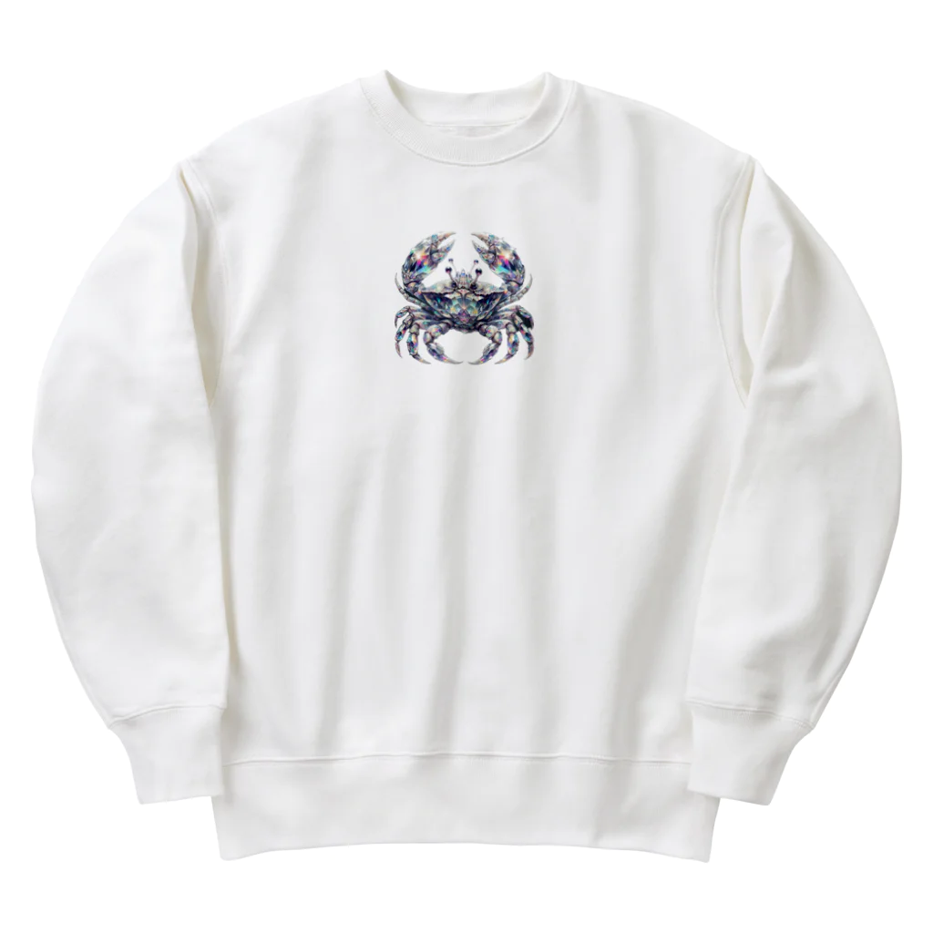 【A-little-stranges_】ちょっと変わった生き物たちの【The Crystal Crab】クリスタルクラブ Heavyweight Crew Neck Sweatshirt