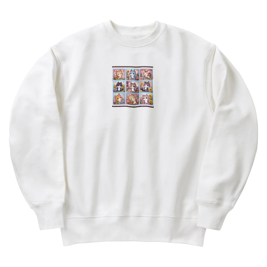 ken03の春のかわいい動物6 Heavyweight Crew Neck Sweatshirt