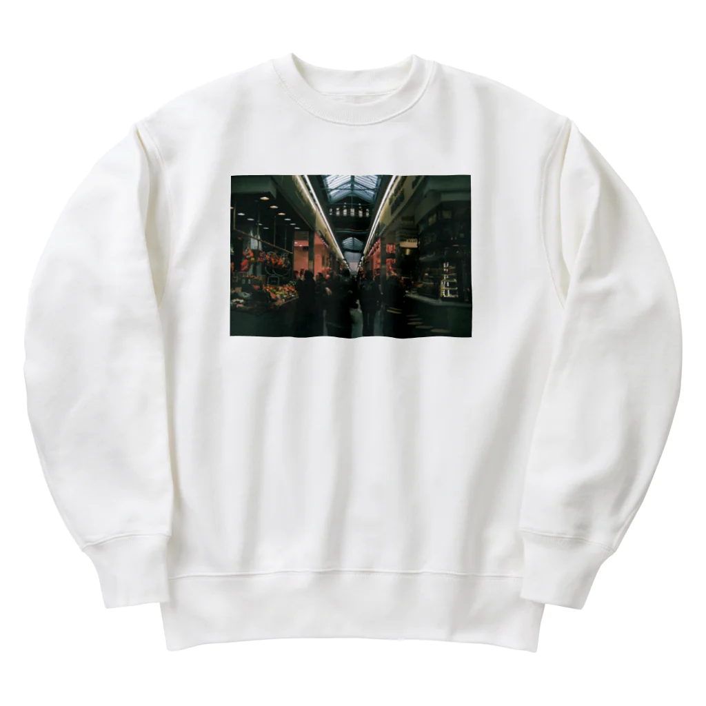 yapopiのBarcelona landscape3 Heavyweight Crew Neck Sweatshirt