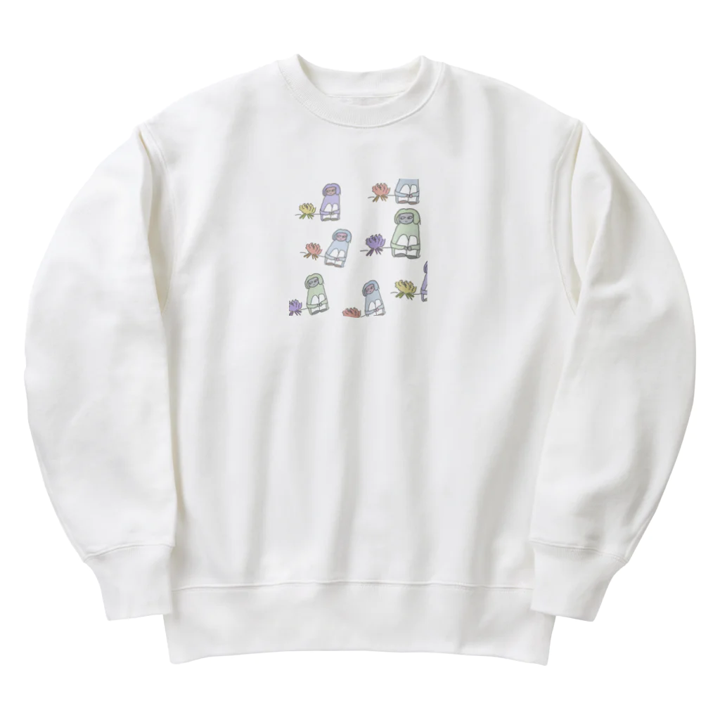 空影のタキビヲナガメルヒト Heavyweight Crew Neck Sweatshirt