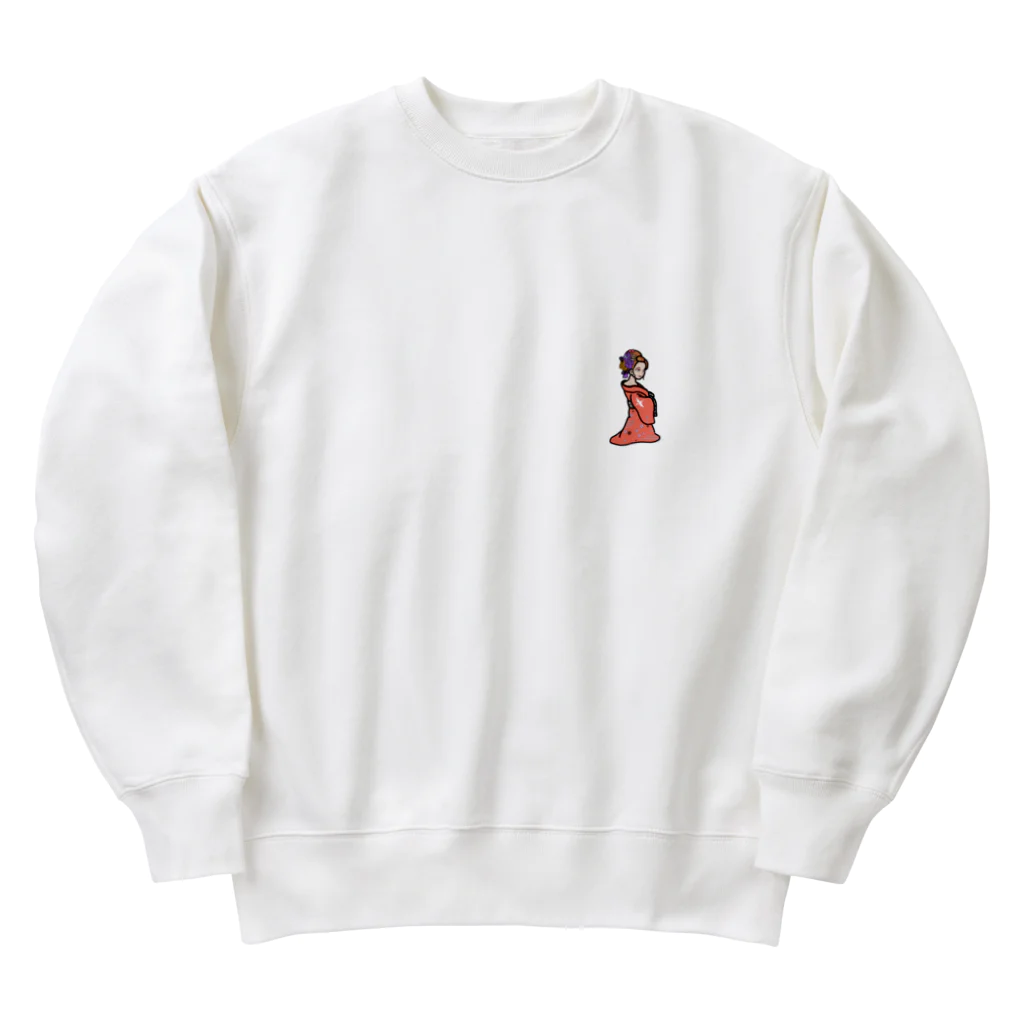 えんまくんの花魁ちゃん・桜 Heavyweight Crew Neck Sweatshirt