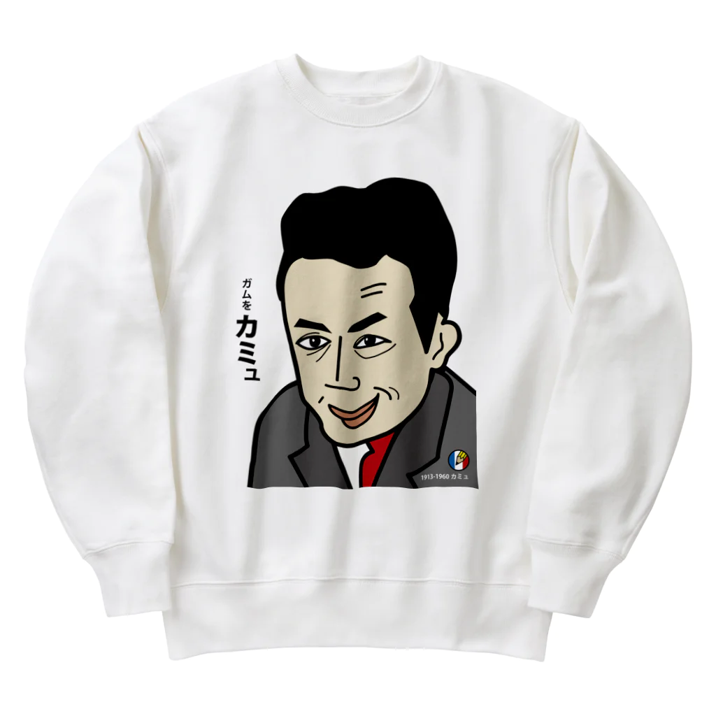 B-catのだじゃれ偉人シリーズ「カミュ」 Heavyweight Crew Neck Sweatshirt