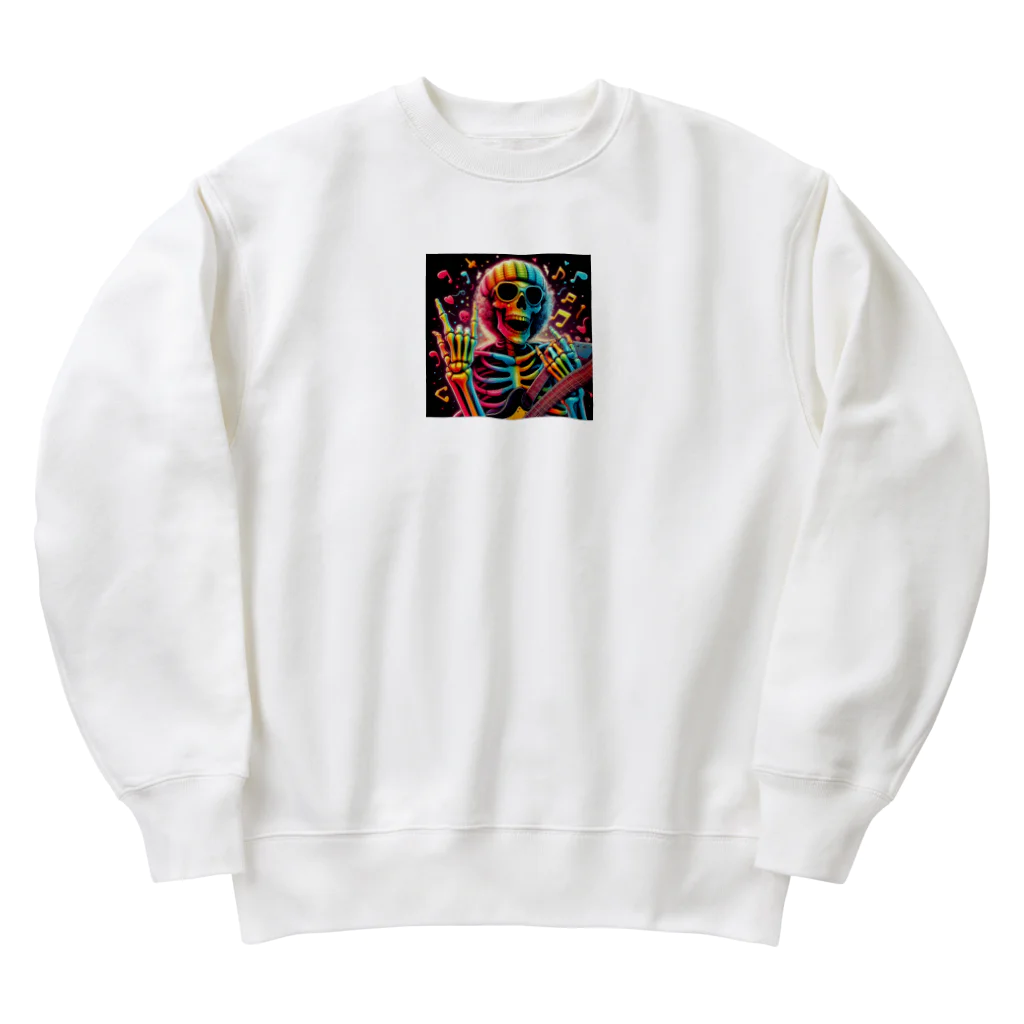 Happy Human のロック髑髏 Heavyweight Crew Neck Sweatshirt