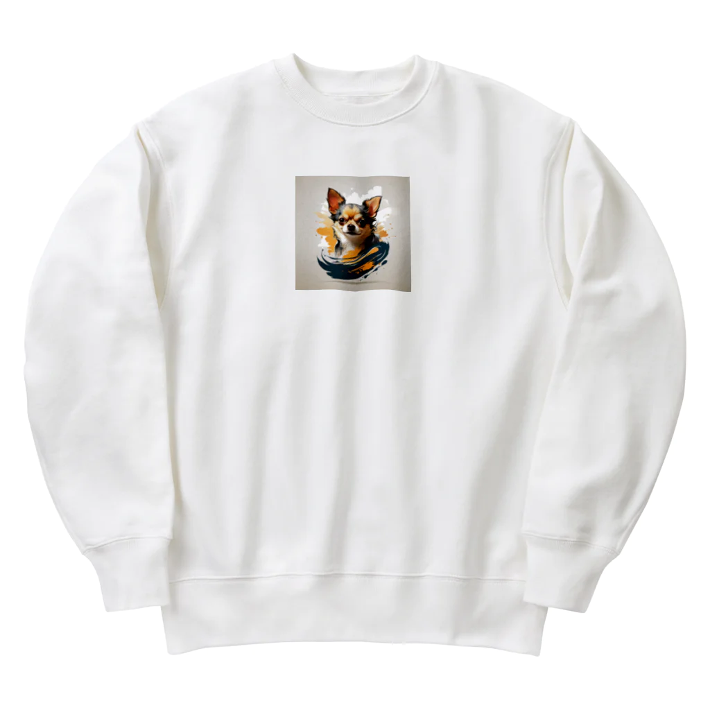 チワワ愛好家ショップのペット愛好家にぴったりのアート作品✨ Heavyweight Crew Neck Sweatshirt