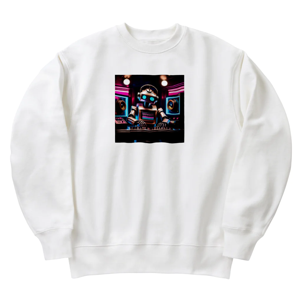 パワドラのDJロボット1 Heavyweight Crew Neck Sweatshirt